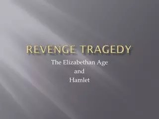 revenge tragedy