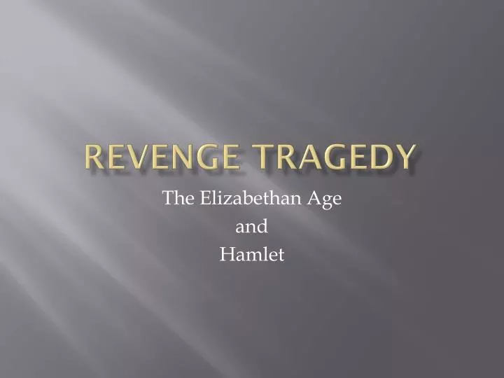 revenge tragedy