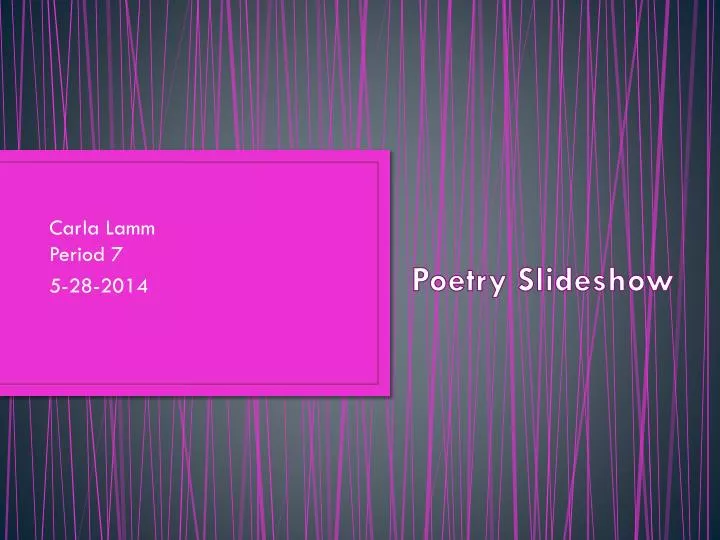 poetry slideshow