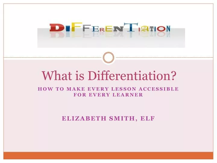 what is differentiation