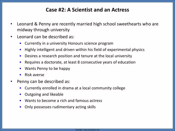 case 2 a scientist and an actress