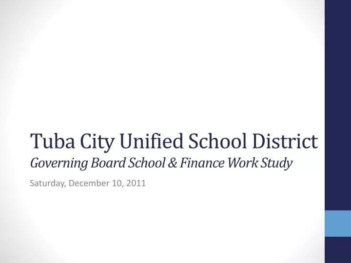 tuba city unified school district governing board school finance work study