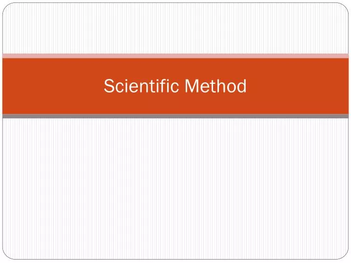 scientific method