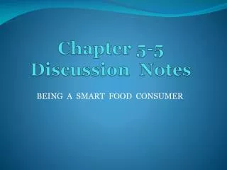 Chapter 5-5 Discussion Notes