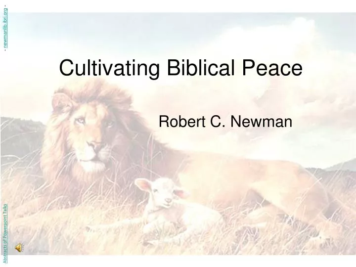 cultivating biblical peace