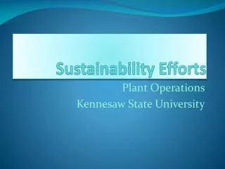 Sustainability Efforts