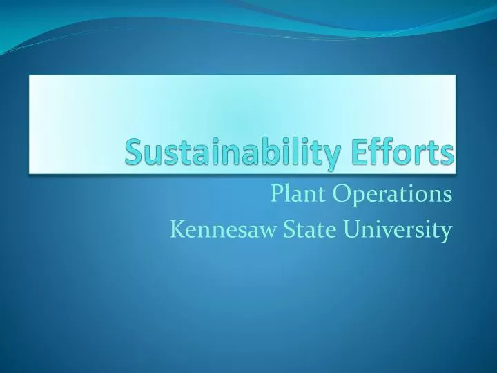 sustainability efforts