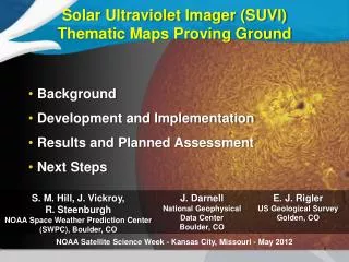 Solar Ultraviolet Imager (SUVI) Thematic Maps Proving Ground