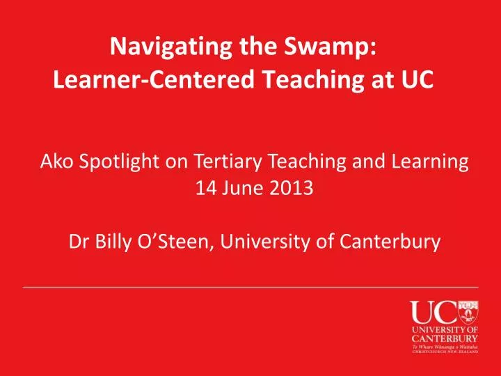 navigating the swamp learner centered teaching at uc