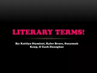 Literary terms!