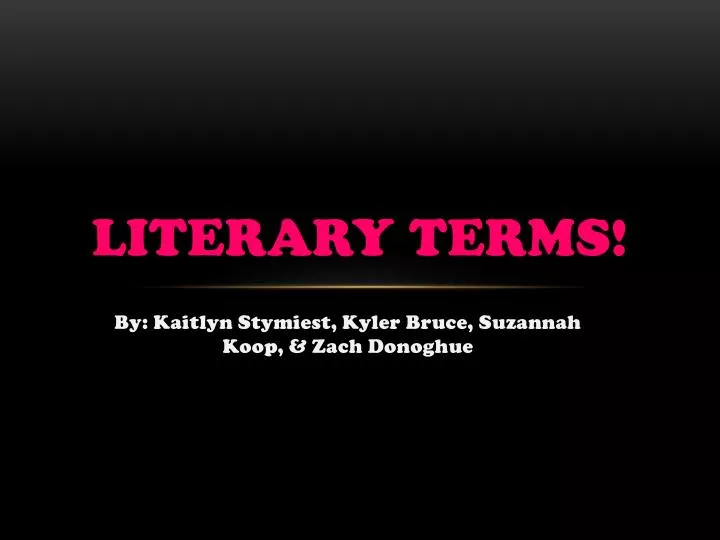 literary terms