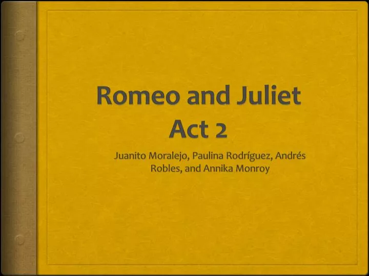 romeo and juliet act 2