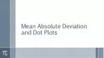 Mean Absolute Deviation and Dot Plots - slide 1