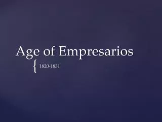Age of Empresarios