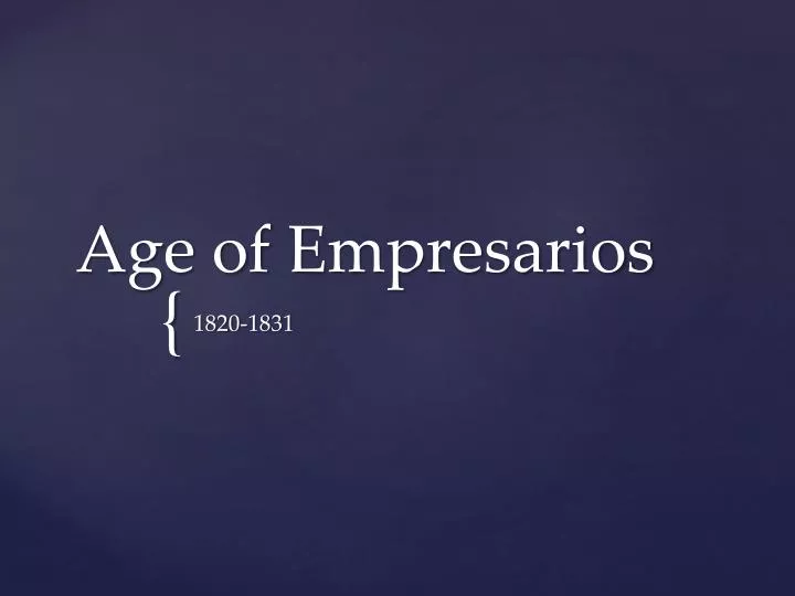 age of empresarios