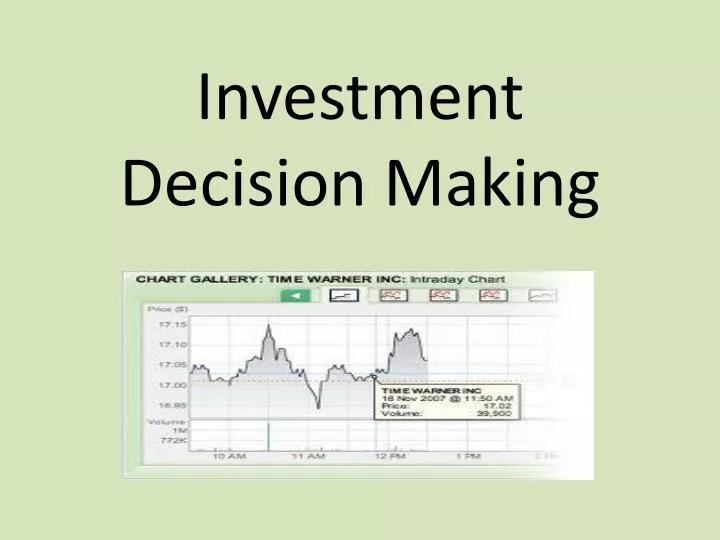 investment decision making