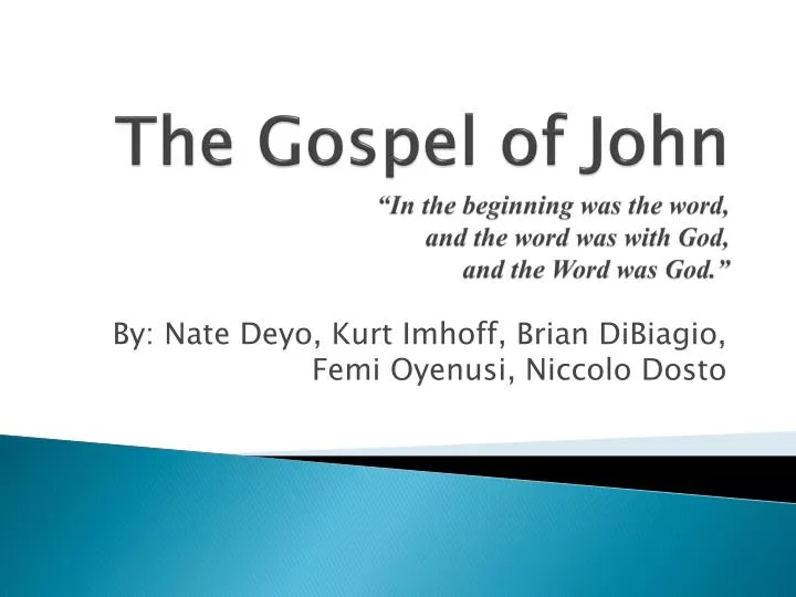 the gospel of john in the beginning was the word and the word was with god and the word was god