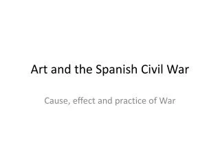 Art and the Spanish Civil War