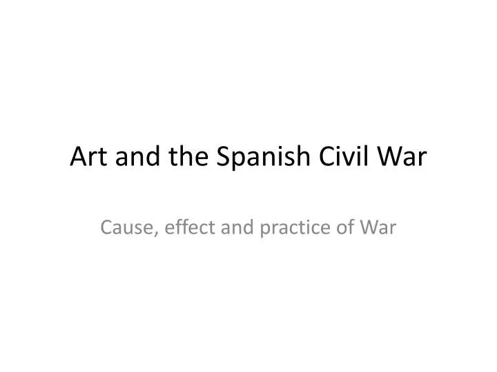 art and the spanish civil war
