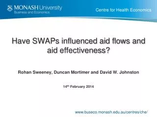 Have SWAPs influenced aid flows and aid effectiveness?