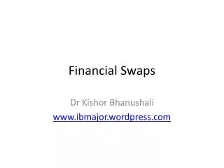 Financial Swaps