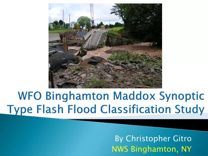 wfo binghamton maddox synoptic type flash flood classification study