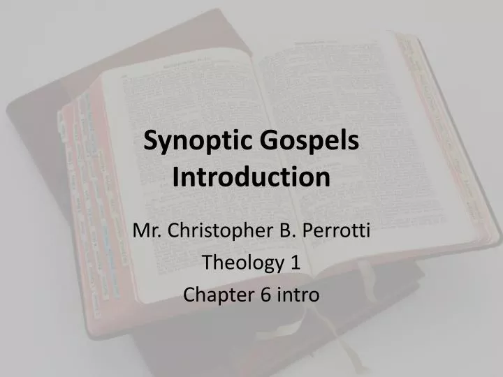 synoptic gospels introduction