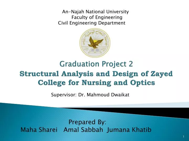 graduation project 2 structural analysis and design of zayed college for nursing and optics