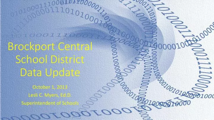 brockport central school district data update