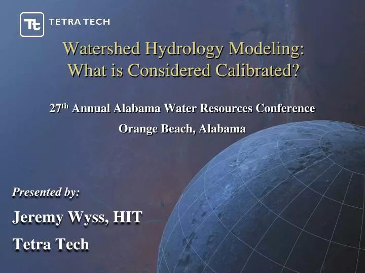watershed hydrology modeling what is considered calibrated