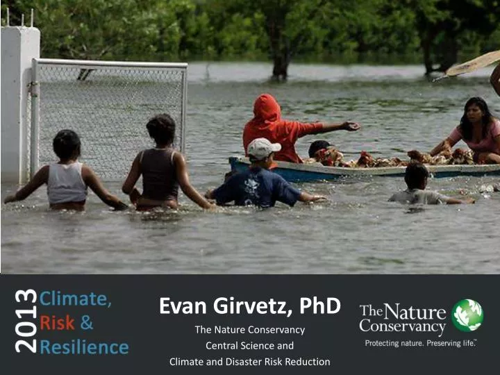 evan girvetz phd the nature conservancy central science and climate and disaster risk reduction