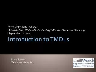 Introduction to TMDLs