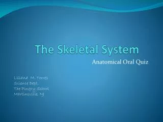 The Skeletal System