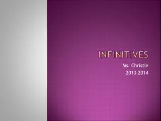 Infinitives