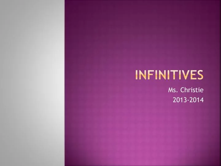 infinitives