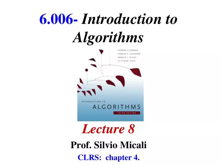 6 006 introduction to algorithms