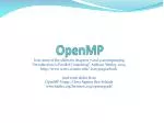 OpenMP - slide 1