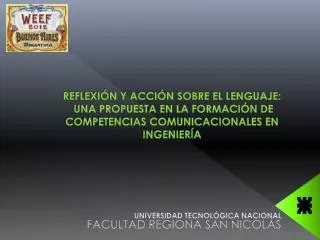 UNIVERSIDAD TECNOLÓGICA NACIONAL FACULTAD REGIONA SAN NICOLÁS