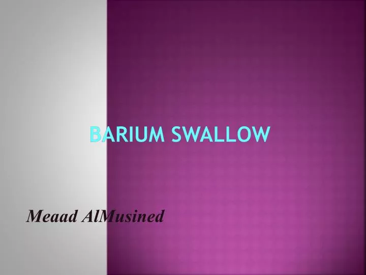 barium swallow
