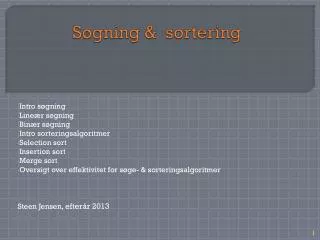s gning sortering