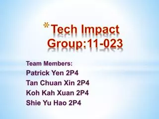Tech Impact Group:11-023