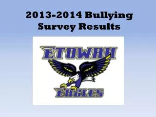 2013-2014 Bullying Survey Results
