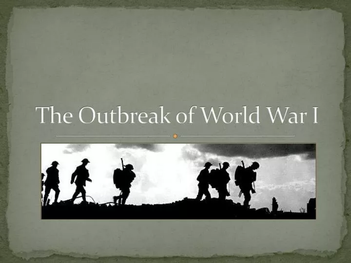 the outbreak of world war i