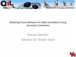 Modeling Human Behavior for Video Surveillance Using Geometric Constraints