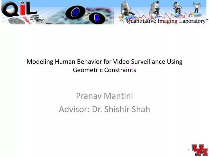 modeling human behavior for video surveillance using geometric constraints