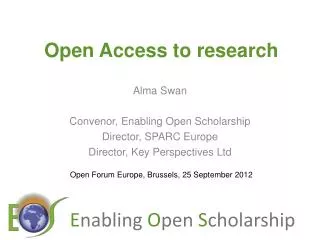 Open Access to research