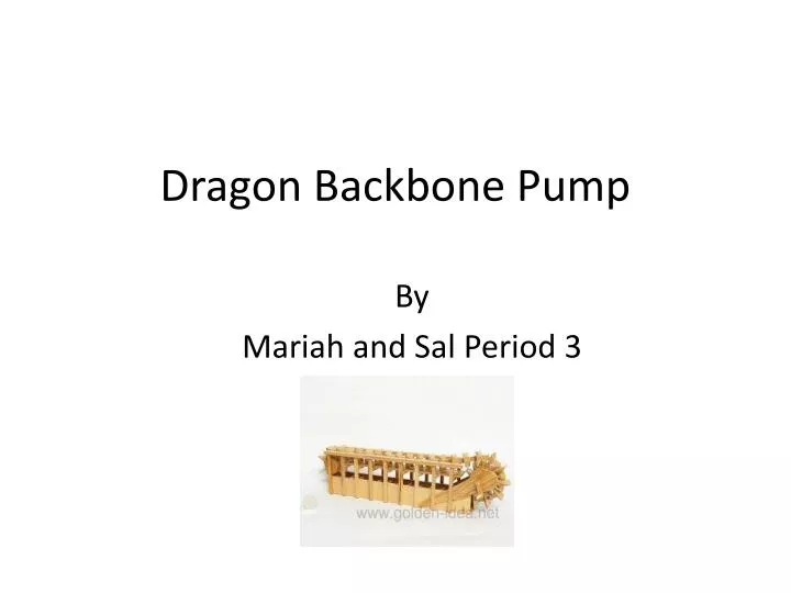 dragon backbone pump