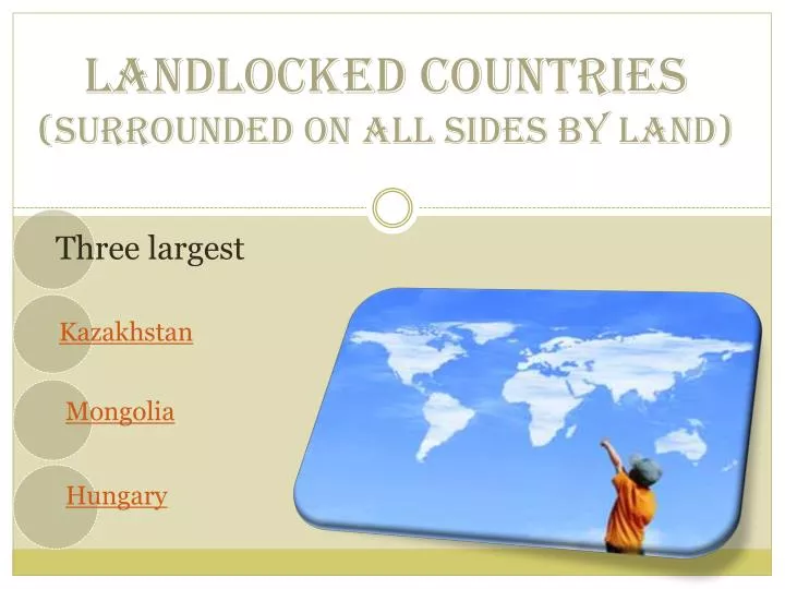 landlocked countries surrounded on all sides by land