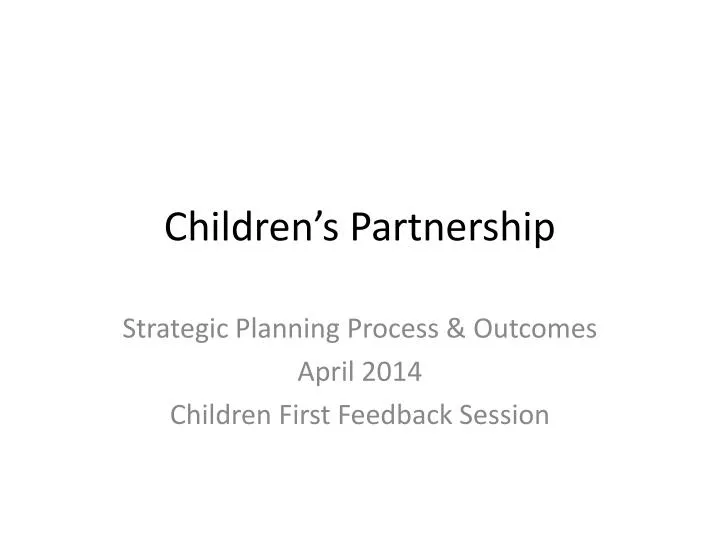 children s partnership