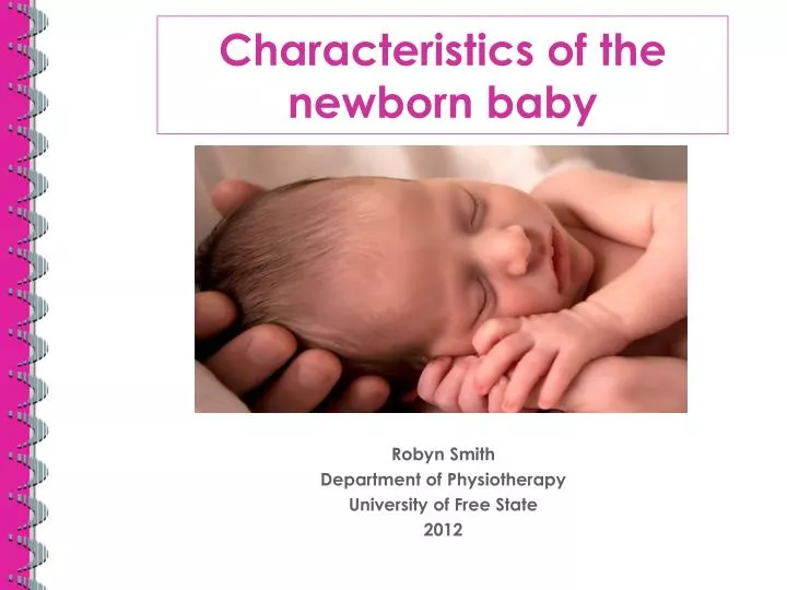 characteristics of the newborn baby